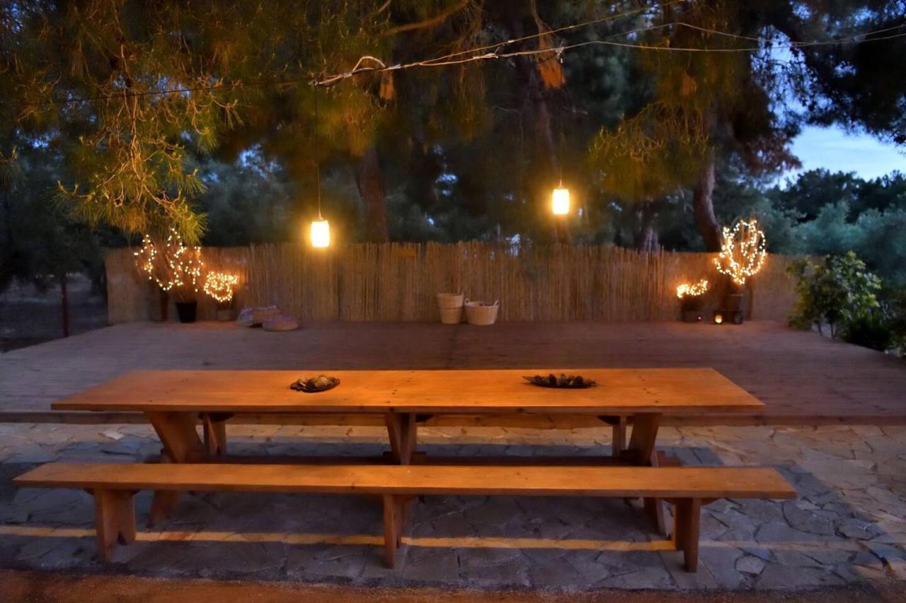 Glamping At A Lovely Tent In Skiaxtro- Marathopoli Villa Exterior foto