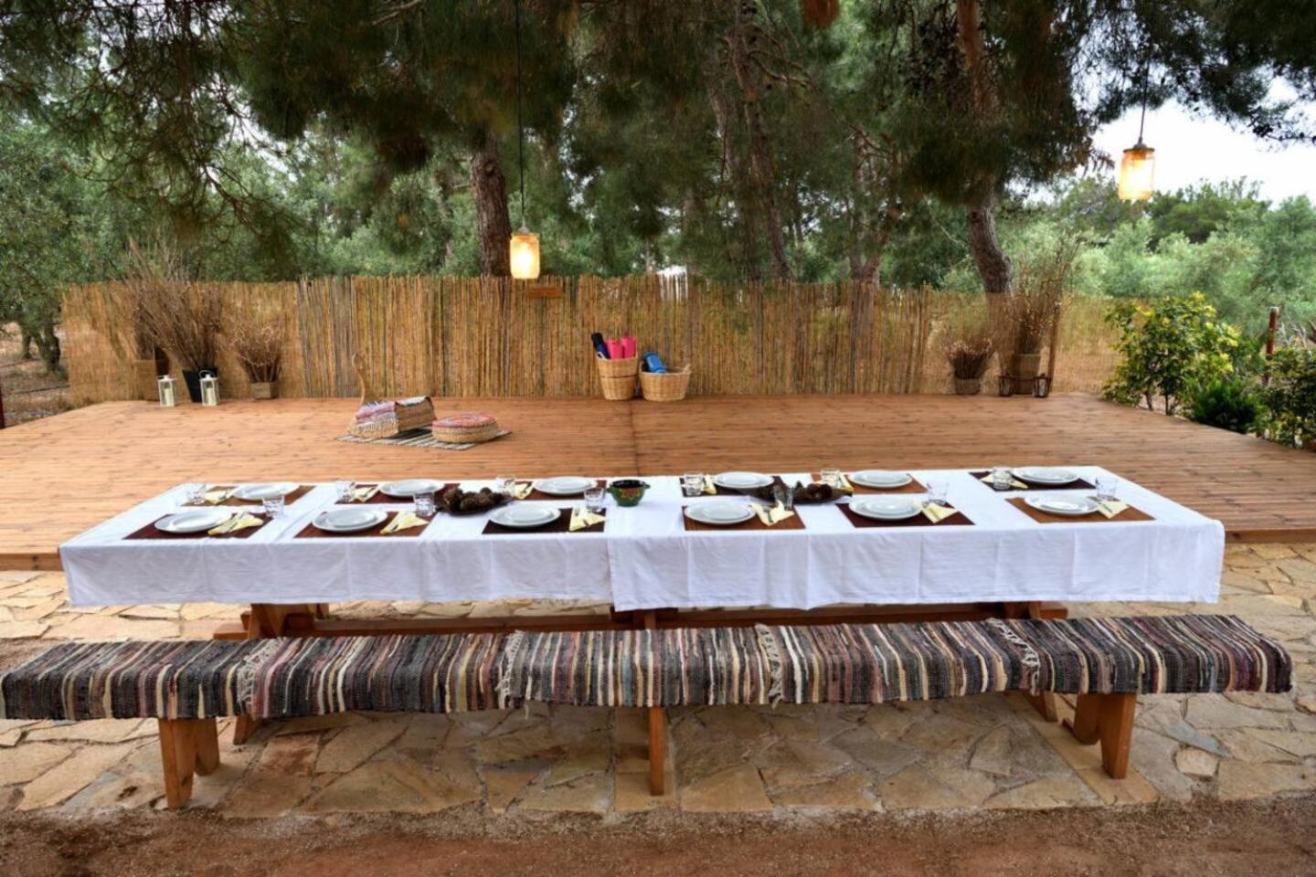 Glamping At A Lovely Tent In Skiaxtro- Marathopoli Villa Exterior foto