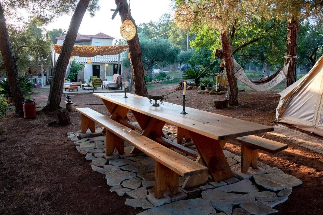 Glamping At A Lovely Tent In Skiaxtro- Marathopoli Villa Exterior foto