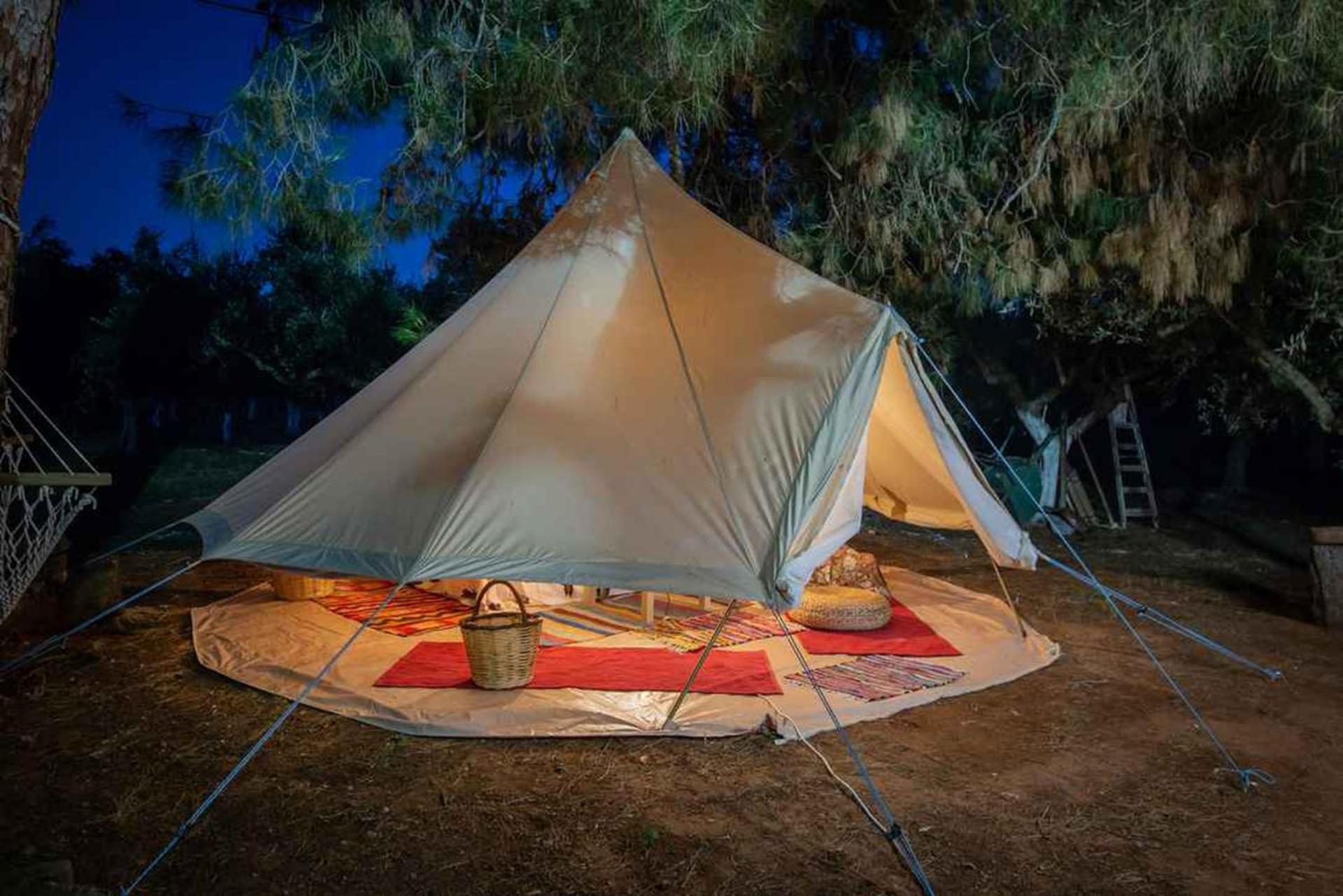 Glamping At A Lovely Tent In Skiaxtro- Marathopoli Villa Exterior foto